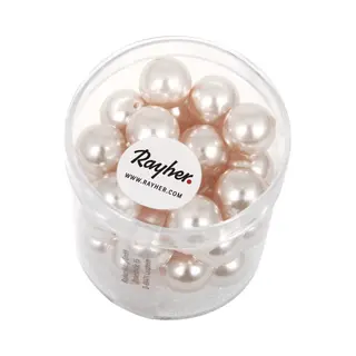 Rayher hobby materialen Rayher Hobby Glaskralen Parels - Roze / Parelmoer - 35x Stuks - 10 Mm - Diy Sieraden Maken - Kralen Rijgen