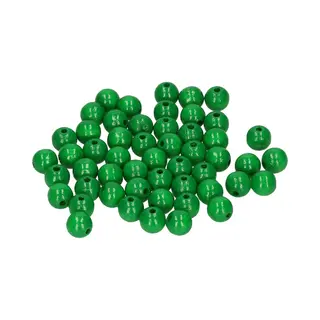 Rayher hobby materialen Hobby Kralen - Hout - D10 Mm - 52x Stuks - Groen - Diy Sieraden Maken - Kralen Rijgen