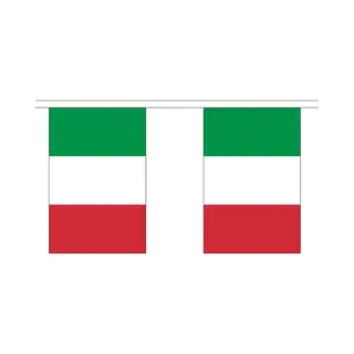 Vlaggenlijn/vlaggetjes Land Italie - Polyester - 300 Cm - Versiering - Buiten/binnen