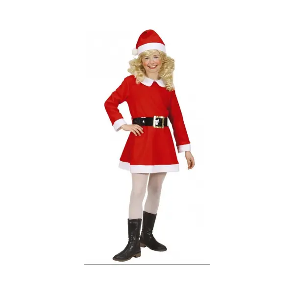 Widmann Kerst Jurkje - Rood - Meisjes - Kerstvrouw Verkleedjurkje - Verkleedkleding - Kerstman - Outfit 140 thumbnail
