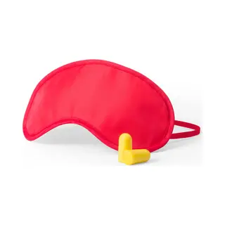Slaapmasker Met Oordoppen - Rood - Verduisterend Travel Masker - Kinderen En Volwassenen