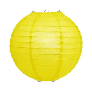 Luxe Bol Lampion Geel 35 Cm