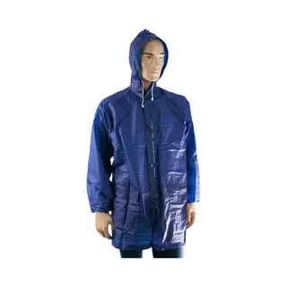 Blauwe Regenjas Met Capuchon