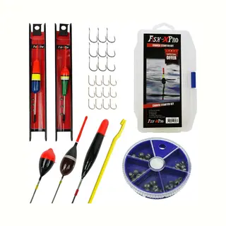 Fish-Xpro Witvisset - Visset - Dobberset - Opbergdoos - Tuigjes - Dobbers - Vishaken - Vislood - Hakensteker - Onthaker - 27-Delig