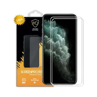 2-Pack MobyDefend Screenprotectors - Geschikt Voor Apple IPhone 11 Pro / IPhone Xs / IPhone X - Case-Friendly Screensavers - Gehard Glas