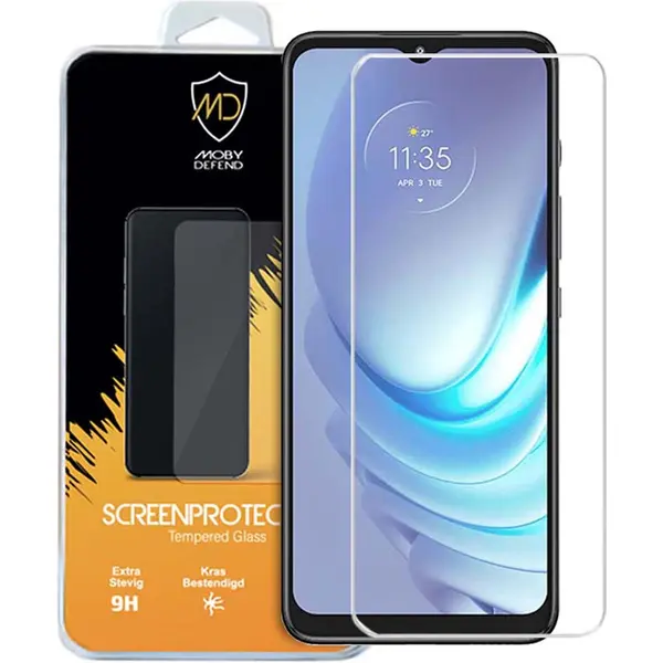 MobyDefend Screenprotector - Geschikt Voor Motorola Moto G50 - Case-Friendly Screensaver - Gehard Glas thumbnail