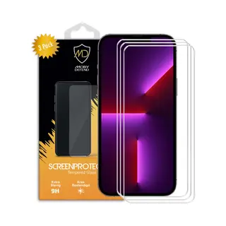 3-Pack MobyDefend Screenprotectors - Geschikt Voor IPhone 13 Pro Max - Case-Friendly Screensavers - Gehard Glas
