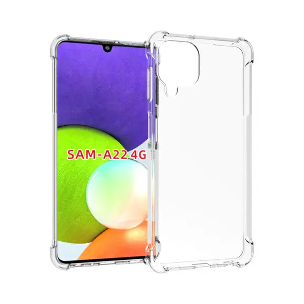MobyDefend Hoesje - Geschikt Voor Samsung Galaxy M22 / Galaxy A22 4G - Transparante Shockproof Tpu Backcover - Verstevigde Hoeken - Volledig thumbnail