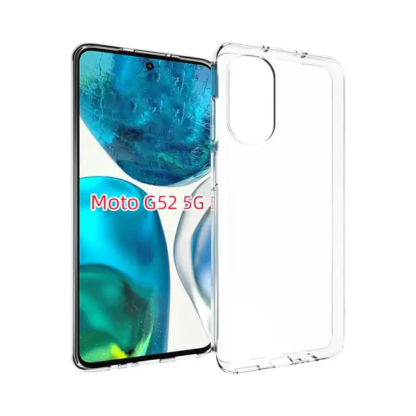 MobyDefend Hoesje - Geschikt Voor Motorola Moto G52 - Transparante Tpu Backcover - Volledig Doorzichtig thumbnail