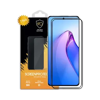 2-Pack MobyDefend Screenprotectors - Geschikt Voor Oppo Reno8 Pro - Screensaver Met Zwarte Randen - Gehard Glas
