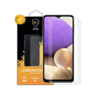 3-Pack MobyDefend Screenprotectors - Geschikt Voor Samsung Galaxy A32 (5G) - Case-Friendly Screensavers - Gehard Glas