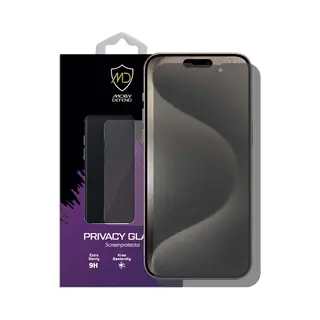 MobyDefend Screenprotector - Geschikt Voor IPhone 15 Pro Max - Hd Privacy Glass Screensaver