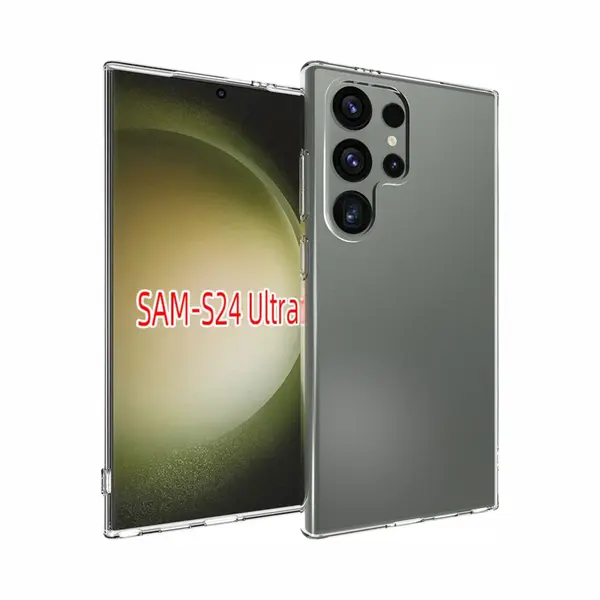 MobyDefend Hoesje - Geschikt Voor Samsung Galaxy S24 Ultra - Transparante Tpu Backcover - Volledig Doorzichtig thumbnail