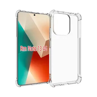MobyDefend Hoesje - Geschikt Voor Xiaomi Redmi Note 13 4G - Transparante Shockproof Tpu Backcover - Verstevigde Hoeken - Volledig Doorzichtig