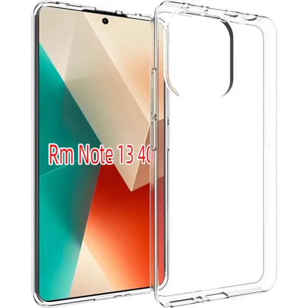 MobyDefend Hoesje - Geschikt Voor Xiaomi Redmi Note 13 4G - Transparante Tpu Backcover - Volledig Doorzichtig thumbnail