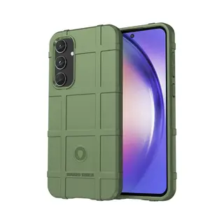 MobyDefend Hoesje - Geschikt Voor Samsung Galaxy A55 - Rugged Shield Tpu Backcover - Groen