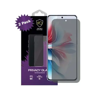 2-Pack MobyDefend Screenprotectors - Geschikt Voor Oppo Reno11 F - Hd Privacy Glass Screensavers