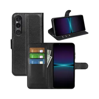 MobyDefend Hoesje - Geschikt Voor Sony Xperia 1 Vi - Kunstleren Wallet Book Case (Sluiting Voorkant) - Zwart