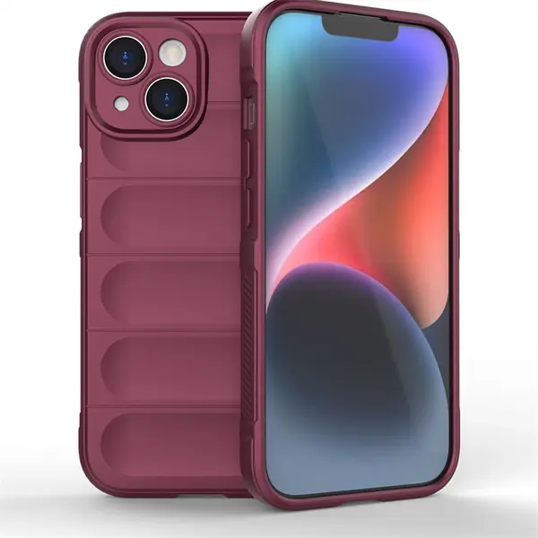 MobyDefend Hoesje - Geschikt Voor IPhone 15 - Tpu Gripcase - Paars thumbnail