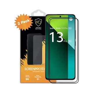 2-Pack MobyDefend Screenprotectors - Geschikt Voor Xiaomi Redmi Note 13 Pro 5G - Screensavers Met Zwarte Randen - Gehard Glas