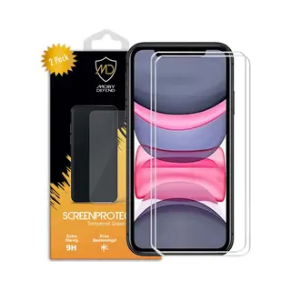 2-Pack MobyDefend Screenprotectors - Geschikt Voor Apple IPhone 11 / IPhone Xr - Case-Friendly Screensavers - Gehard Glas
