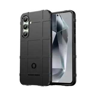 MobyDefend Hoesje - Geschikt Voor Samsung Galaxy S24 Fe - Rugged Shield Tpu Backcover - Zwart