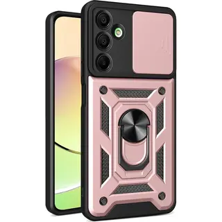 MobyDefend Hoesje - Geschikt Voor Samsung Galaxy A16 - Pantsercase Met Draaibare Ring - Rosé