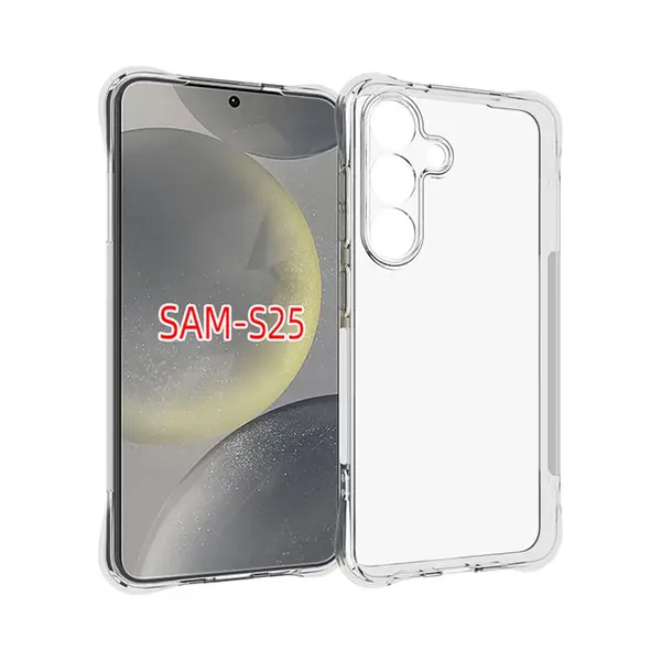 MobyDefend Hoesje - Geschikt Voor Samsung Galaxy S25 - Transparante Shockproof Tpu Backcover - Verstevigde Hoeken - Volledig Doorzichtig thumbnail