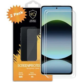 2-Pack MobyDefend Screenprotectors - Geschikt Voor Xiaomi Redmi Note 14 5G - Case-Friendly Screensavers - Gehard Glas