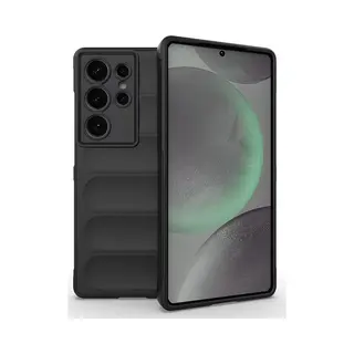 MobyDefend Hoesje - Geschikt Voor Samsung Galaxy S25 Ultra - Tpu Gripcase - Zwart