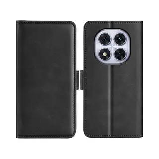 MobyDefend Hoesje - Geschikt Voor Xiaomi Redmi Note 14 Pro 5G - Luxe Wallet Book Case (Sluiting Zijkant) - Zwart