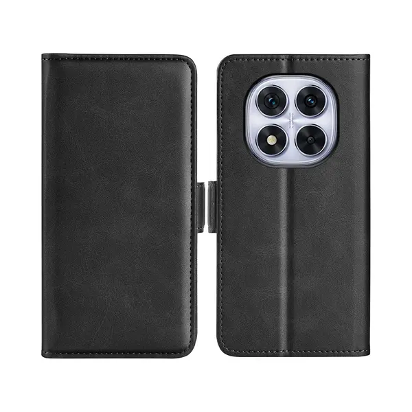 MobyDefend Hoesje - Geschikt Voor Xiaomi Redmi Note 14 Pro 5G - Luxe Wallet Book Case (Sluiting Zijkant) - Zwart thumbnail