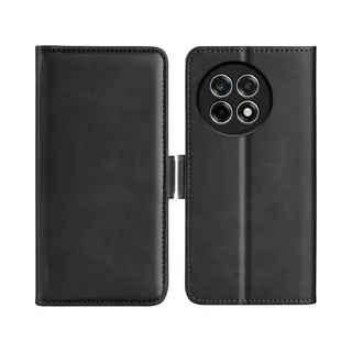 MobyDefend Hoesje - Geschikt Voor OnePlus 13R - Luxe Wallet Book Case (Sluiting Zijkant) - Zwart