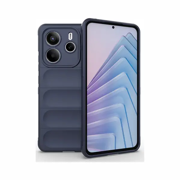 MobyDefend Hoesje - Geschikt Voor Xiaomi Redmi Note 14 5G - Tpu Gripcase - Blauw thumbnail