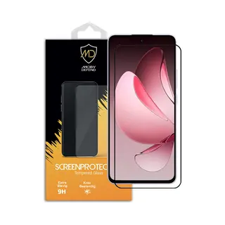 MobyDefend Screenprotector - Geschikt Voor Oppo Reno13 Pro - Screensaver Met Zwarte Randen - Gehard Glas