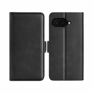 MobyDefend Hoesje - Geschikt Voor Google Pixel 9a - Luxe Wallet Book Case (Sluiting Zijkant) - Zwart