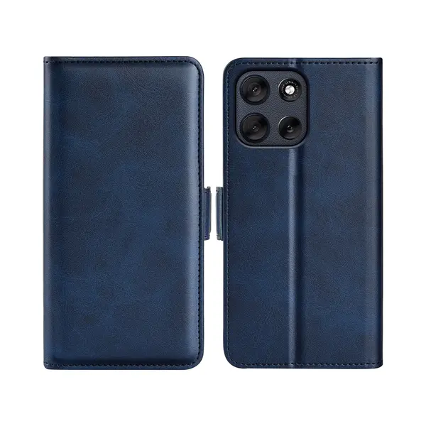 MobyDefend Hoesje - Geschikt Voor Motorola Moto G56 - Luxe Wallet Book Case (Sluiting Zijkant) - Blauw thumbnail