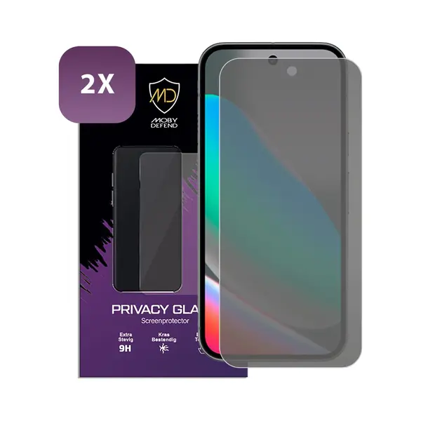 2-Pack MobyDefend Screenprotectors - Geschikt Voor Google Pixel 10 - Hd Privacy Glass Screensavers thumbnail