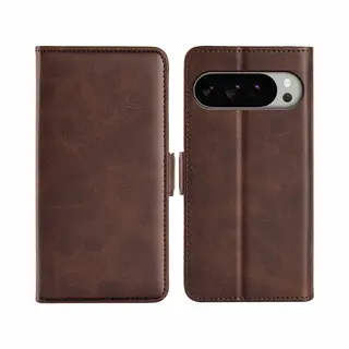 MobyDefend Hoesje - Geschikt Voor Google Pixel 10 Pro Xl - Luxe Wallet Book Case (Sluiting Zijkant) - Bruin