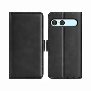 MobyDefend Hoesje - Geschikt Voor Sony Xperia 10 Vii - Luxe Wallet Book Case (Sluiting Zijkant) - Zwart