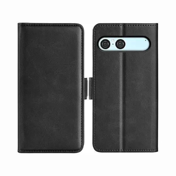 MobyDefend Hoesje - Geschikt Voor Sony Xperia 10 Vii - Luxe Wallet Book Case (Sluiting Zijkant) - Zwart thumbnail