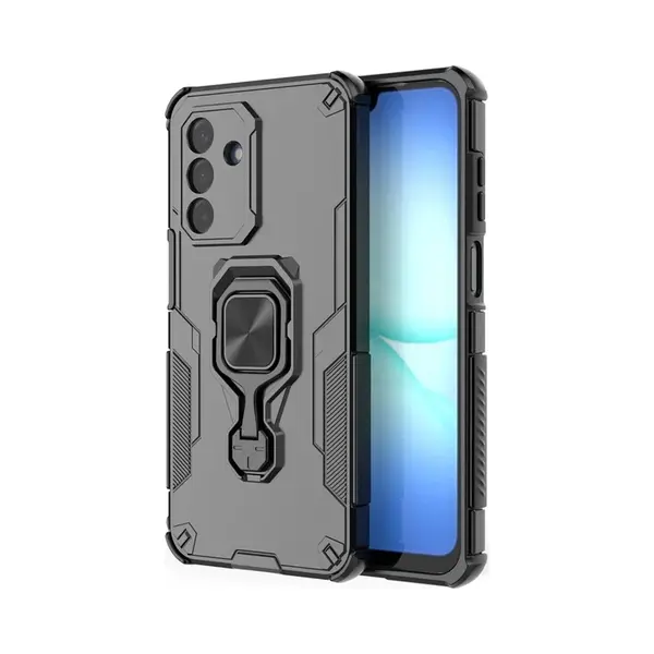 MobyDefend Hoesje - Geschikt Voor Samsung Galaxy A17 - Dubbelgelaagde Pantsercase Met Standaard - Zwart thumbnail