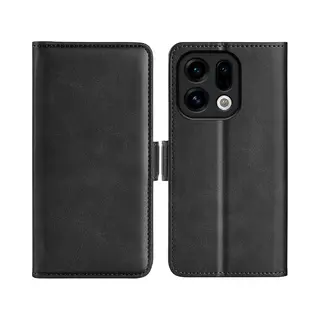 MobyDefend Hoesje - Geschikt Voor Oppo Find X9 - Luxe Wallet Book Case (Sluiting Zijkant) - Zwart