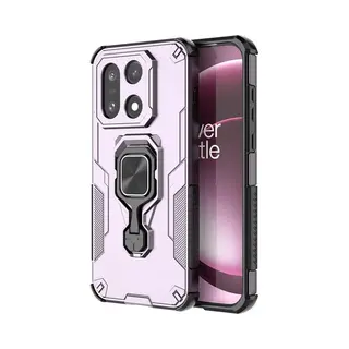 MobyDefend Hoesje - Geschikt Voor OnePlus 15 - Dubbelgelaagde Pantsercase Met Standaard - Roze
