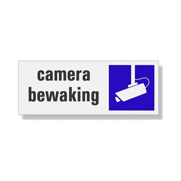 XAPTOVi Camera Bewaking Bordje | Bord Camera Bewaking Als Sticker | Aluminium | Zelfklevend 130x50x0, 5 Mm Let Op Camera Toezicht thumbnail