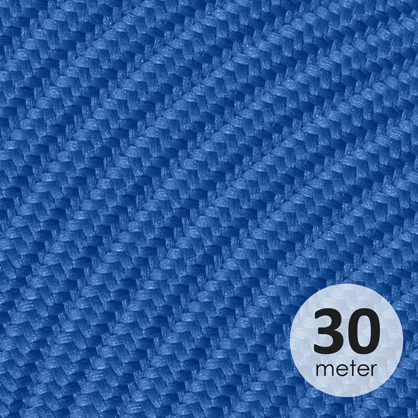 Home Sweet Home - Strijkijzersnoer Blauw - Stof - Bestel 30 Meter - Elektriciteitssnoer 3 Aderig - Textielkabel 3x0.75m² - Vde Gekeurd thumbnail