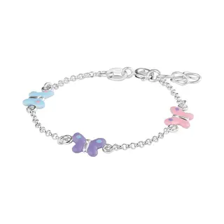 The Jewelry Collection Zilver Gerhodineerde Armband Vlinder 1 1329640
