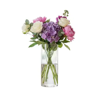 Mica Decorations Vaas - Cilinder - Helder Glas - D9 X H24 Cm - Bloemenvaas