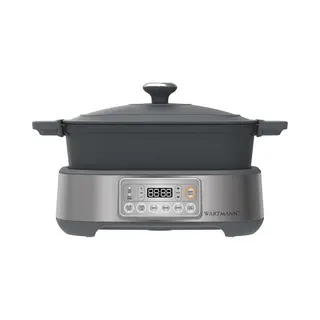 Wartmann Multicooker Met Gietijzeren Pan Wm-2401 Mc, Stomer + Rijstkoker, Zwart