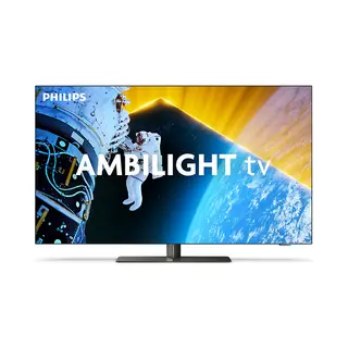 Philips 48OLED849/12 tv 121,9 cm (48") 4K Ultra Hd Smart Tv Wifi Zwart, Chroom